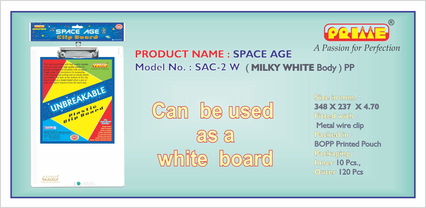 SAC-W Plastic Clipboard